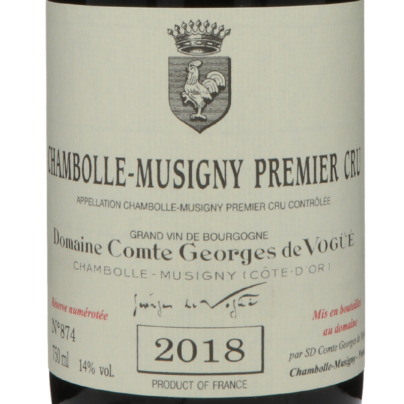 シャンボール・ミュジニィの頂点 ヴォギュエ シャンボール・ミュジニー プルミエクリュ 2018