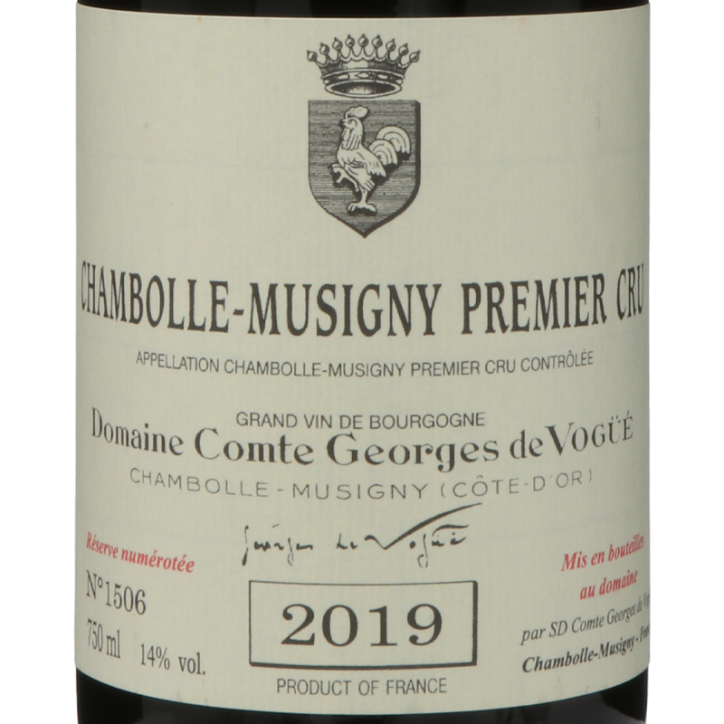 シャンボール ・ ミュジニィの頂点 　  ヴォギュエ      シャンボール・ミュジニー プルミエ クリュ2019