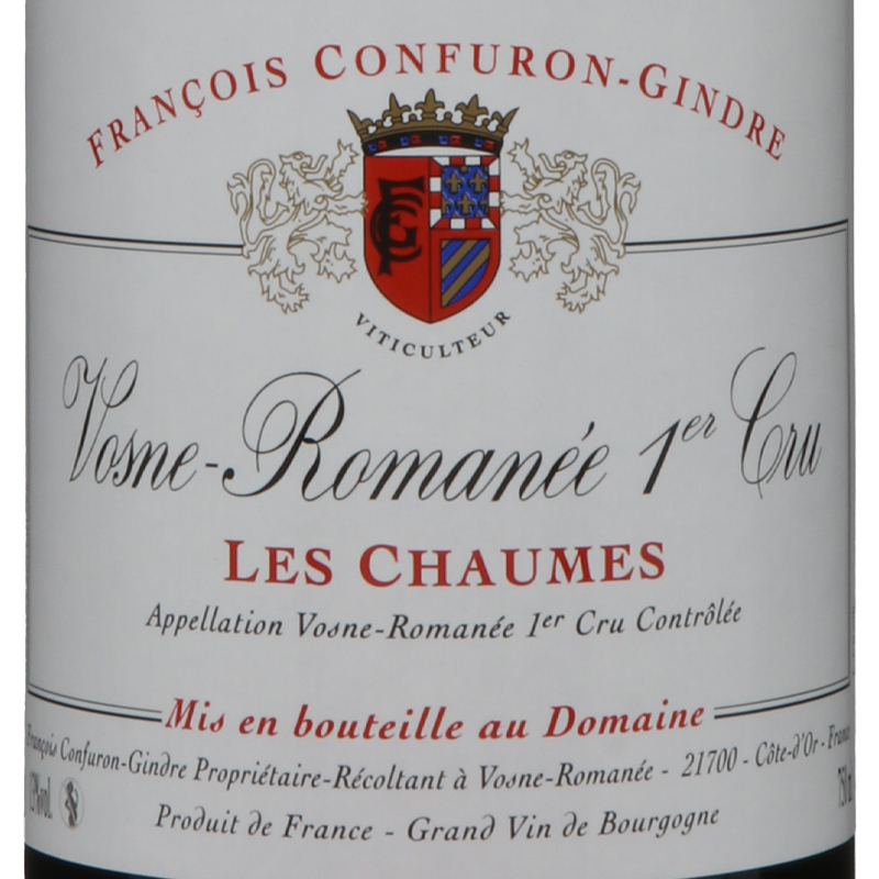 フランソワ　コンフュロン　ジャンドル　 ヴォーヌ ロマネ プルミエ クリュ　レ ショーム　2021