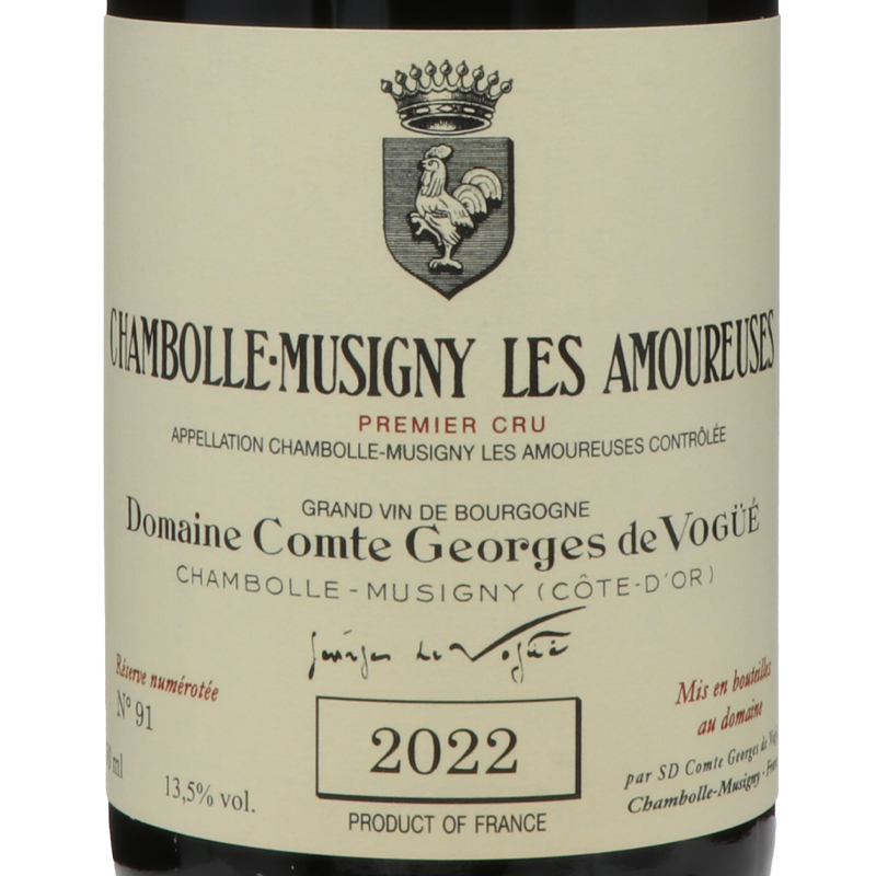 ドメーヌ・コント・ド ヴォギュエ シャンボール・ミュジニー プルミエクリュ アムルーズ 2022