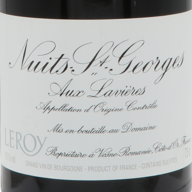 ドメーヌ　ルロワ　ニュイ サン ジョルジュ   オー ラヴィエール　2013　赤キャップ正規品